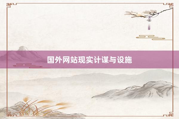 国外网站现实计谋与设施